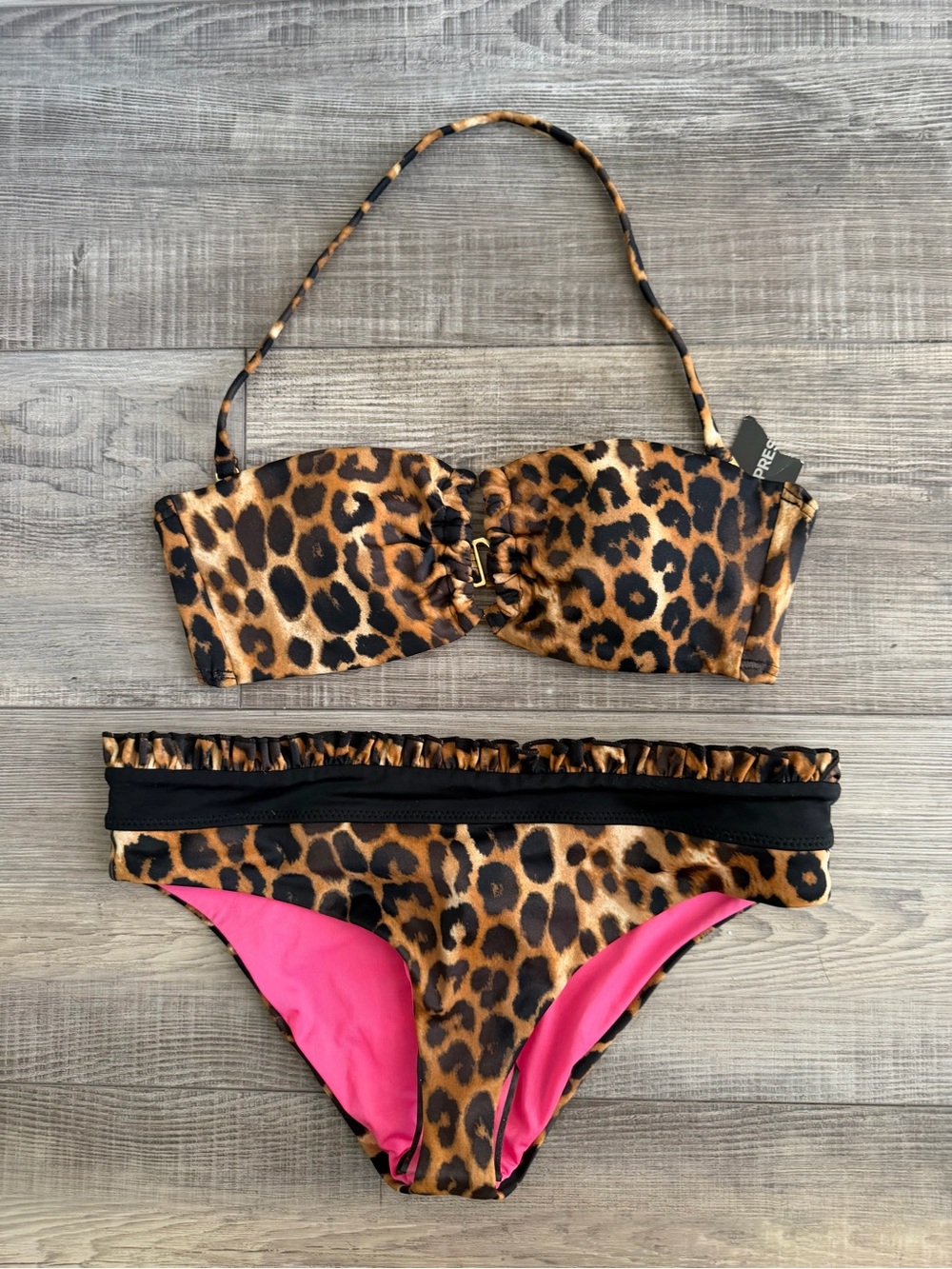 Express Leopard Print Bikini NWTS